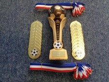 Football Trophy inc 20 x Gold Medals (Party/Celebration/ Presentation Pack)