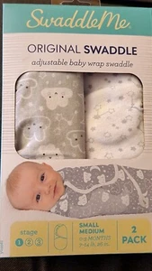 SwaddleMe Organic Swaddle Wrap Small/Medium, 0-3 Months, 2-Pack Starry Skies - Picture 1 of 4