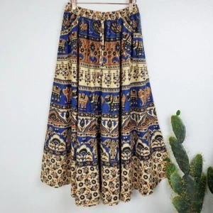 NWOT Bohemian Maxi Circle Skirt Paisley Ethnic Print Western Pockets size M Boho - Picture 1 of 12