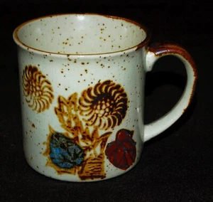 TAZA VINTAGE FLORES DE GRES Hecha en California, EE. UU. Años 50 - Imagen 1 de 5
