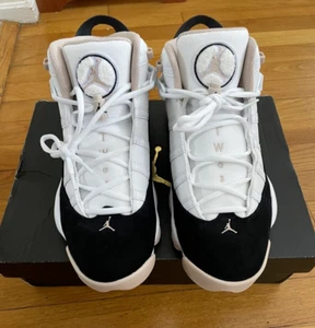 Nike Air Jordan 6 Rings Shoes "Fossil Stone" White 322992-112 Mens Size 9 NIB - Picture 1 of 7