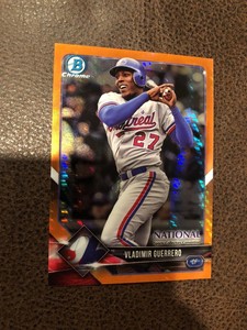 2018 Vladimir Guerrero Bowman Chrome Orange Refractor National Convention 1/25