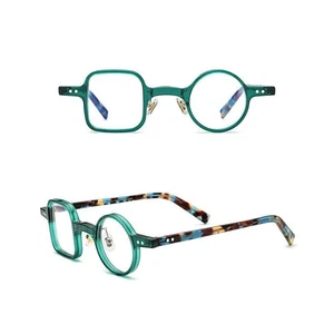 Retro Eyeglass Frames Acetate Round Square Glasses Frame Mens Womens Rx-able - Picture 1 of 22