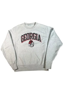 Georgia Bulldogs Crewneck Sweatshirt Unisex Small Gray Pullover Reverse Weave - Picture 1 of 7
