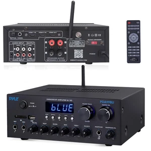 Pyle 300Watt Multi-Channel Power Amplifier w/Bluetooth, HDMI Inputs/Outputs - Picture 1 of 7