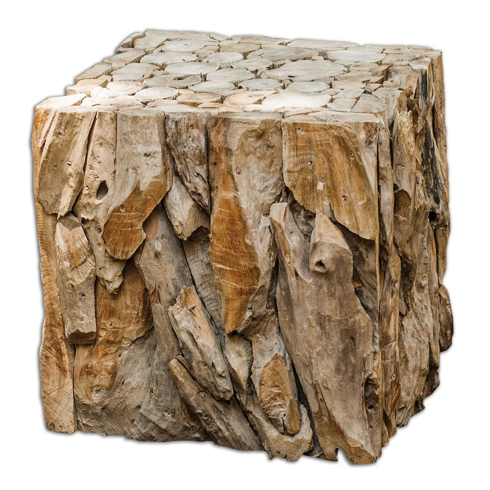 Escultura cubo agrupador Uttermost 25592 raíz de teca 18,5 X 16,5 pulgadas Foto 1 de 1