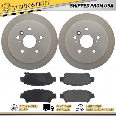 Kit de pastillas de freno rotores de freno traseros OE para Toyota Sienna 2004-2006 3,3 L Foto 1 de 2