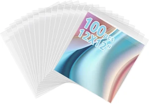 paquete de 100 fundas exteriores para discos de vinilo 12.75 x 12.75 pulgadas - Imagen 1 de 12