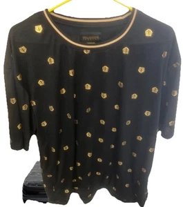 Drill Clothing Company schwarzes kurzärmliges Herrenhemd mit goldenen Details. Größe 3XL. - Bild 1 von 10