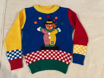 Suéter Retro Payaso 4C Niños Vintage Harlequin Designs by Cynthia Mckinney Foto 1 de 4