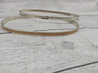 1 VINTAGE Embroidery Hoop 9" x 5" Oval Metal / Cork-Lined / Spring Tension USA - Image 1 of 4