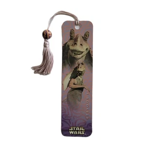Vintage 90s Star Wars Tassel Bookmark Jar Binks 1 Lucasfilm 1999 Y2K, BTBM-16543 - Bild 1 von 13