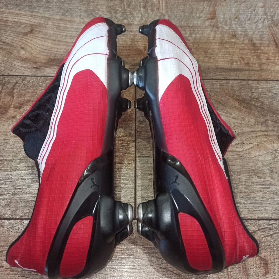 VTG Puma V1.06 SG 2006 Carbon Red/White/Black Soccer Cleats Football Boots Sz 12 - Image 1 of 4