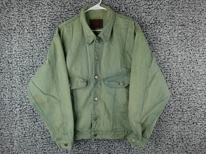 Code Bleu Denim Jacket Made in Japan RARE Olive Green Wash Size L 46" Chest - Picture 1 of 7
