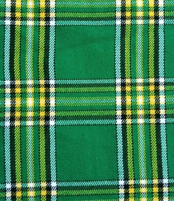 Nuevo escocés Highland irlandés verde tartán 8 yardas 13 oz acrílico lana tartán tela Foto 1 de 4