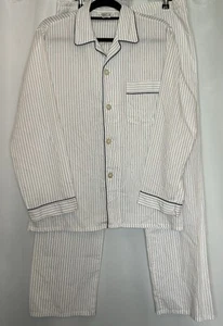 JCPenney Size M (38-40) Men’s Pajama Set Long Sleeve Cotton Poly Striped VTG - Picture 1 of 10