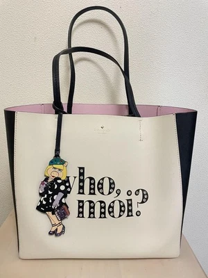 Kate Spade New York x Disney Miss Piggy Tote Bag White/Black/Pink – Pre-Owned - Image 1 of 4