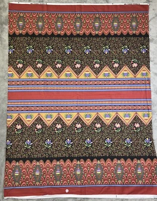Fabriyaz Croscill 1988 Fabric 70” X 48” Vintage Floral Geometric - Image 1 of 4