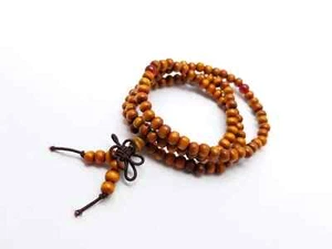Collar pulsera elástica meditación unisex cuentas madera natural Mala D - Imagen 1 de 2