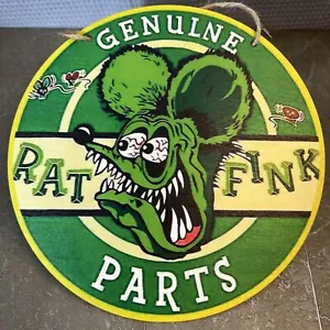 🔥NEW Ed Roth Rat Fink RF Hot Rod 8” Round Sign Mechanic ODD T-Bucket Muscle Car - Picture 1 of 8