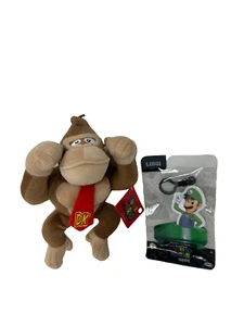 Peluche de peluche Super Mario All Star Collection BURRO KONG, 11" DE ALTO y llavero - Imagen 1 de 5