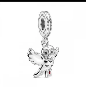 Genuine Authentic Pandora x Harry Potter Hedwig Owl Dangle Charm 799123C01 - Picture 1 of 4