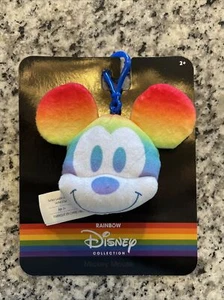 Disney Rainbow Collection Mickey Mouse Plüsch Rucksack Schlüsselanhänger Clip-On Aufhänger - Bild 1 von 4