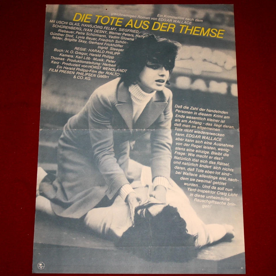 DDR-Filmplakat DIE TOTE AUS DER THEMSE (1971) Uschi Glas Edgar Wallace GDR - Bild 1 von 1