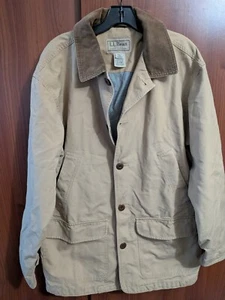Mens LL bean Barn Coat Chore Jacket M Medium Tan - Bild 1 von 9