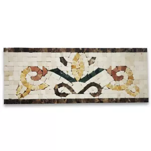 B0109P Bougainvillea Gold Marmor 4,7x12 Mosaik Bordüre Listello Fliese poliert - Bild 1 von 5