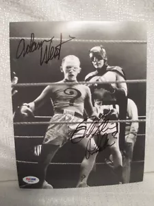 Adam West Frank Gorshin Firmado Autografiado 8X10 Foto Acertijo Batman PSA D41441 - Imagen 1 de 4