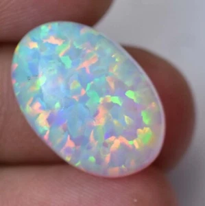 11.70 Ct Natural Ethiopian Fire Opal Certified Play of Color Untreated Gemstone - Picture 1 of 6