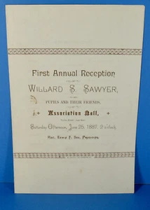 1891 Willard S Sawyer Music Piano Teacher New York City Brooklyn RecitalPrograms - Imagen 1 de 8