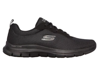 SKECHERS / Flex Appeal 4.0 Brilliant View. Womens Black Comfort Trainers   NEW! - Image 1 of 4