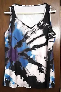 Cool aussehendes ärmelloses Batik Poly Stretch Top - Größe XL - wurde auf M/L geändert - Bild 1 von 2