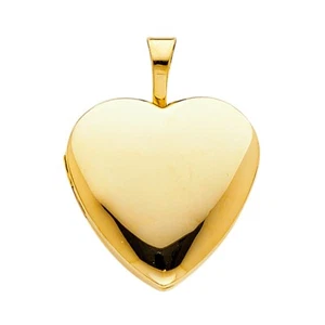 14K Yellow Gold Heart Locket - Picture 1 of 5