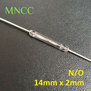 1pc ~5pc Magnetic Proximity Switch 14x2mm Glass Normally Open Magnet Activation