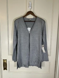 Vintage Worth Cardigan Womens Size Medium Silver Sparkle Designer Classic NWT - Picture 1 of 7