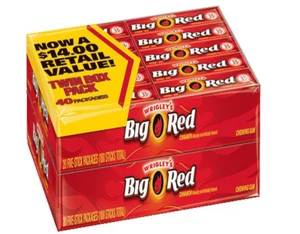 Wrigley's Big Red chewing gum, Cinnamon, 5 sticks per pack - 40 PACK - Picture 1 of 2