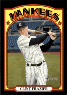 Clint Frazier 2021 Topps Heritage Black Parallel SSP Card #468 - Image 1 of 2