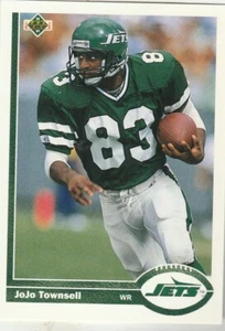 FREE SHIPPING-MINT-1991 Upper Deck #50 JoJo Townsell Jets PLUS BONUS CARDS - Picture 1 of 1