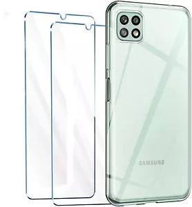 Coque Silicone TPU Transparente + 2 Verres Trempes Pour Samsung A22 5G Little B - Imagen 1 de 3