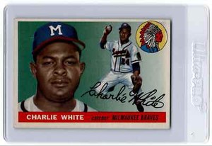 1955 Topps Clean Charlie White RC Milwaukee Braves #103