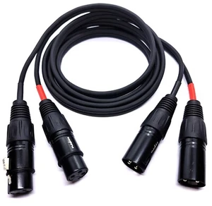 Cable de audio dual 2x XLR macho / 2x XLR hembra vers. Longitudes - Imagen 1 de 3