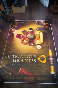 GRANT'S WHISKY Large French Vintage Advertising Drink Poster Original 1990's - Picture 1 of 7
