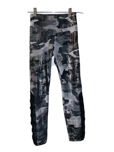 Justice Active Wear Leggings Metallic Holographic Camo Girls Size 10 - Picture 1 of 7