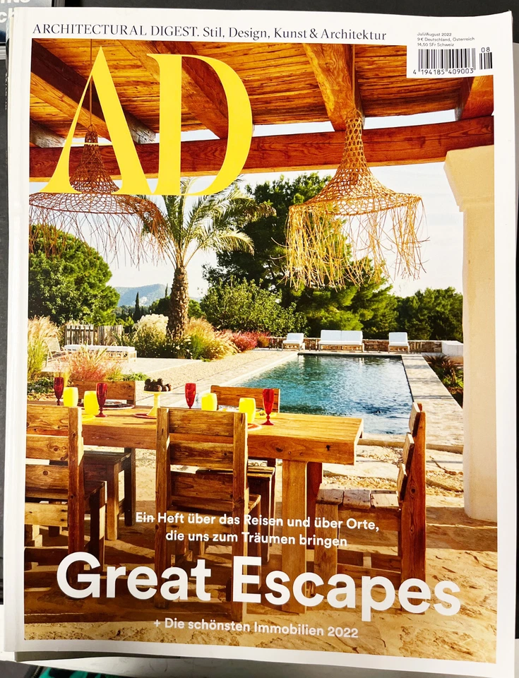 Wie neu: Zeitschrift "AD - Architectural Digest", Ausgabe Juli/August 2022 - Bild 1 von 1