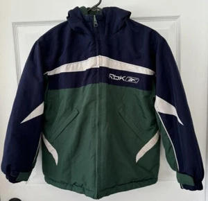 Reebok, Youth Large 14/16 Green/Blue Reversible  Jacket Hooded - Picture 1 of 11
