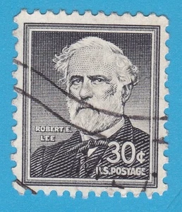 1957 ROBERT E LEE STAMP CONFEDERATE GENERAL VINTAGE AMERICAN CIVIL WAR 30c USED - Picture 1 of 1