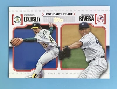 MARIANO RIVERA 2010 TOPPS LEGENDARY LINEAGE # LL-26 DENNIS ECKERSLEY - Image 1 of 2